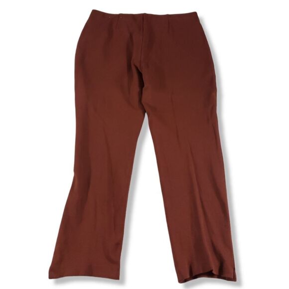 Chico's Pants Size 2 Ankle Elastic Waist Stretch Casual Brown Women's Pants - Picture 2 of 6